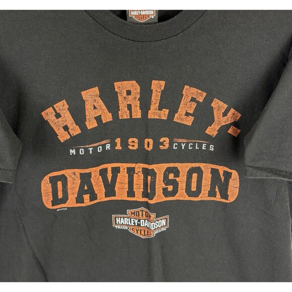 Y2K Harley Davidson Big Graphic T-Shirt / Black / Eagle / Size Large / Biker - Picture 4 of 5